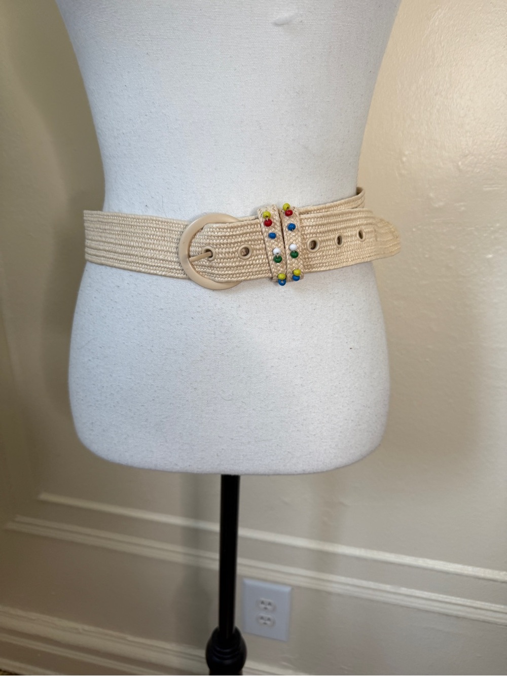 Madden Girl Coastal Cream White with Beading Belt